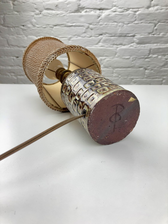 Image 1 of Lampe de table vintage en céramique, Olivier Petit, France 1960S