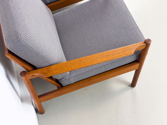 Image 1 of Lounge Chairs In Teak By Kai Kristiansen For Magnus Olesen, 1960S, Set Of 2