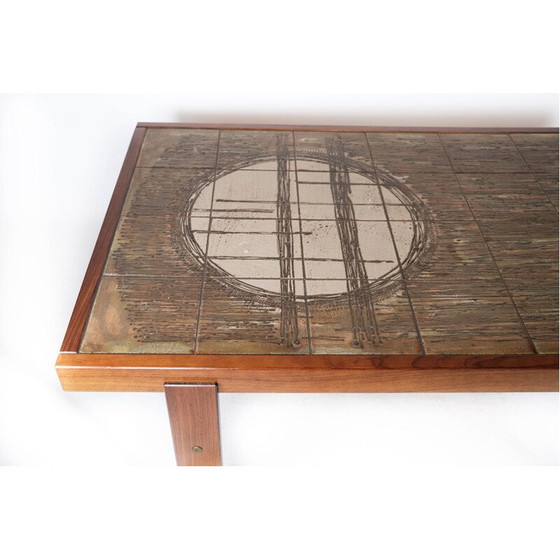 Image 1 of Table basse vintage en teck avec carreaux, Danemark 1960