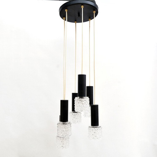 Lustre cascade vintage par Elektroinstala Jilove, Tchécoslovaquie 1970