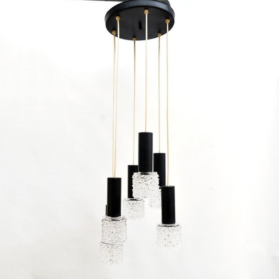 Image 1 of Lustre cascade vintage par Elektroinstala Jilove, Tchécoslovaquie 1970