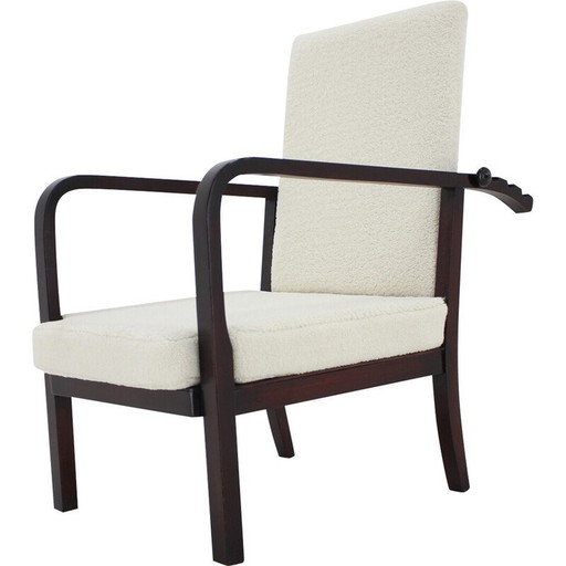 Fauteuil réglable en hêtre, Tchécoslovaquie 1940