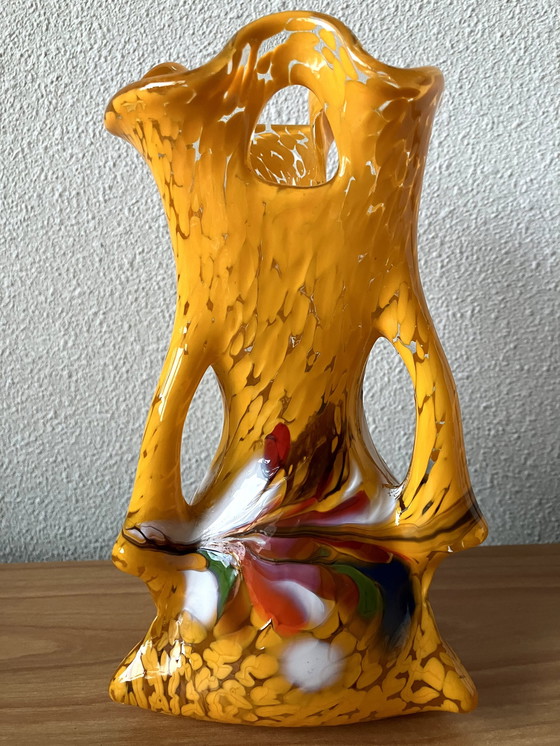 Image 1 of Vase Joska Kristall - Très différent - hauteur 21 cm.