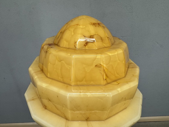 Image 1 of Lampe pendante marbrée de style Art Decor