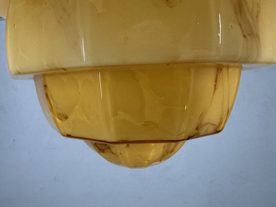 Image 1 of Lampe pendante marbrée de style Art Decor