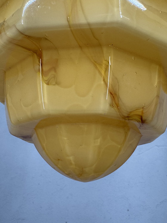 Image 1 of Lampe pendante marbrée de style Art Decor