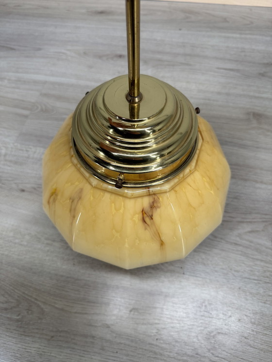 Image 1 of Lampe pendante marbrée de style Art Decor