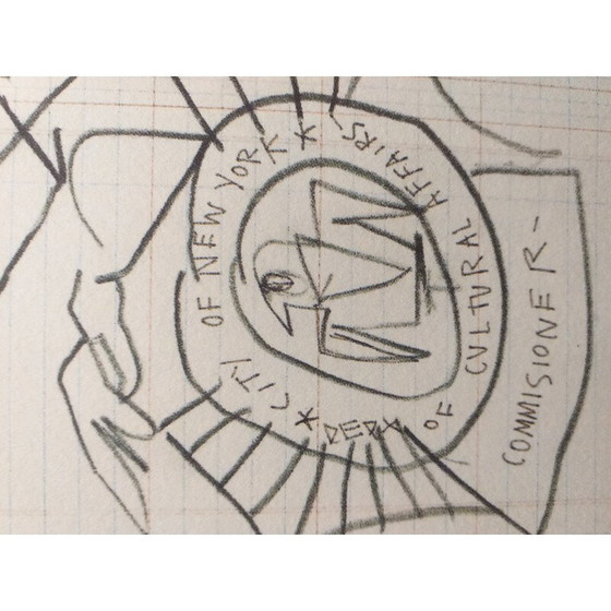 Image 1 of Lithographie vintage "Portrait de Henry Geldzahler" par Basquiat, 2010