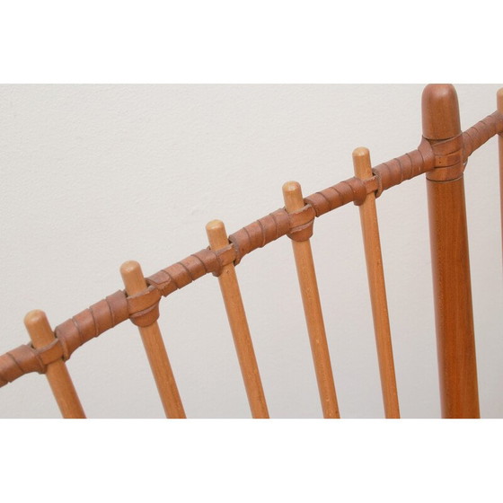 Image 1 of Banc vintage en cerisier massif par Albert Haberer pour Fleiner, Allemagne 1950