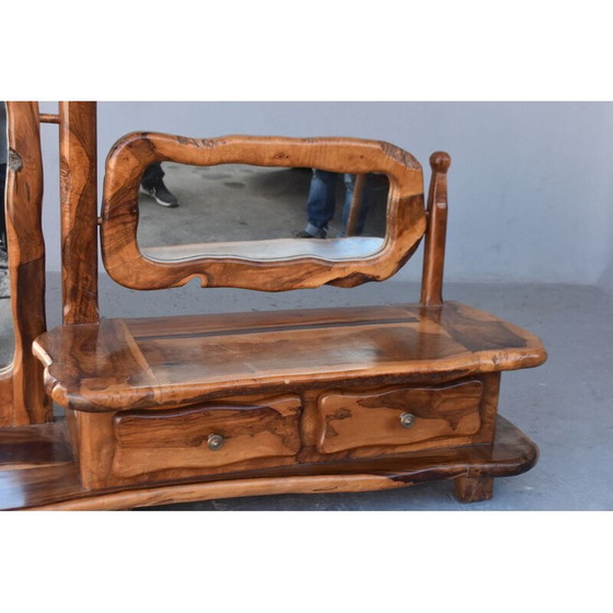 Image 1 of Table de toilette vintage brutaliste en olive, 1960-1970