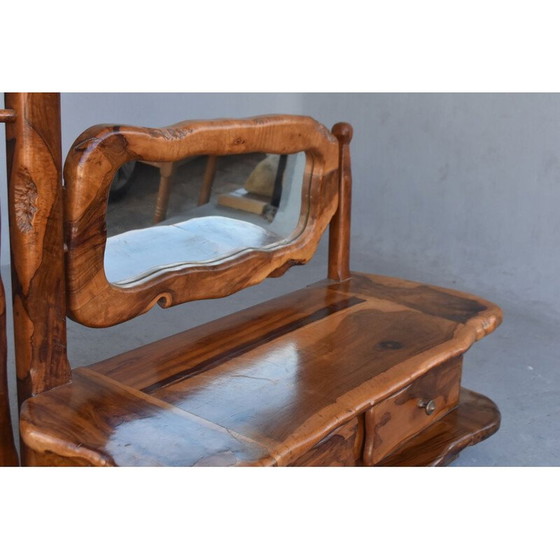 Image 1 of Table de toilette vintage brutaliste en olive, 1960-1970