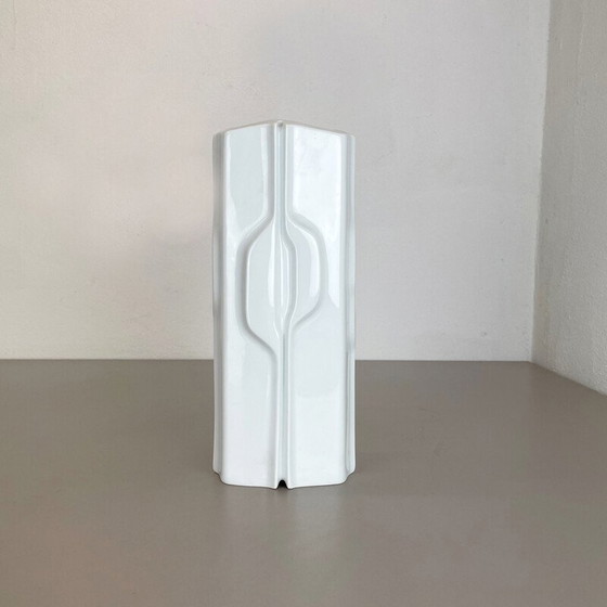 Image 1 of Vase vintage en porcelaine Op art pour Fürstenberg Ceramics, Allemagne 1970