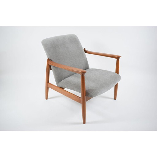 Fauteuil vintage GFM64, Pologne gris années 1960