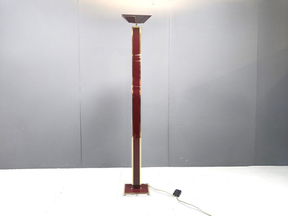 Image 1 of Lampadaire vintage en laiton et lucite, 1970S