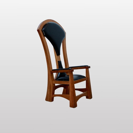 Image 1 of Fauteuil vintage en chêne, France 1980
