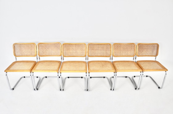 Image 1 of Chaises de salle à manger Style B32 par Marcel Breuer, ensemble de 6