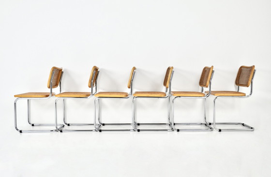 Image 1 of Chaises de salle à manger Style B32 par Marcel Breuer, ensemble de 6