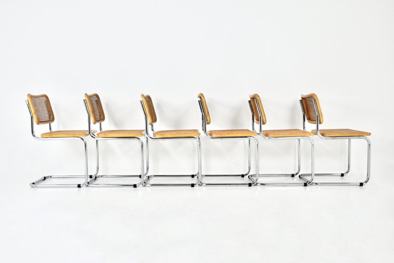 Image 1 of Chaises de salle à manger Style B32 par Marcel Breuer, ensemble de 6