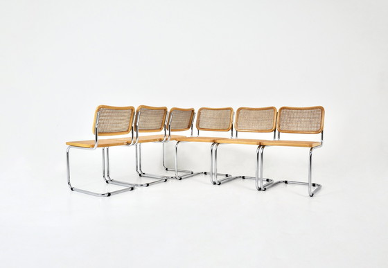 Image 1 of Chaises de salle à manger Style B32 par Marcel Breuer, ensemble de 6