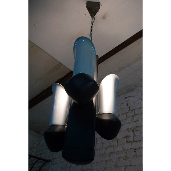 Image 1 of Lustre en laque et porcelaine, 1970