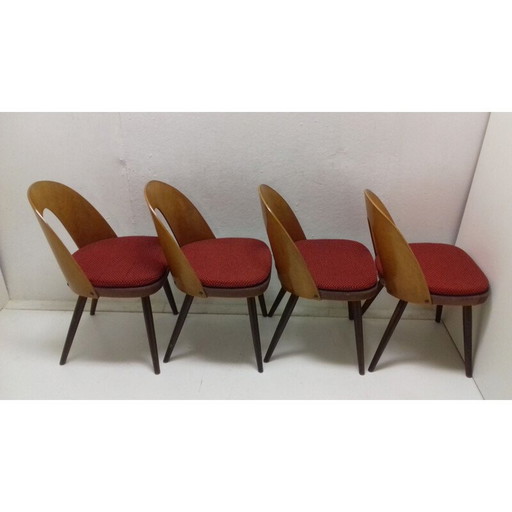Ensemble de 4 chaises de salle à manger d'Antonín Šuman, années 1960