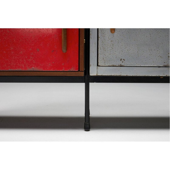 Image 1 of Armoire vintage en métal rouge de Willy Van der Meeren, 1950