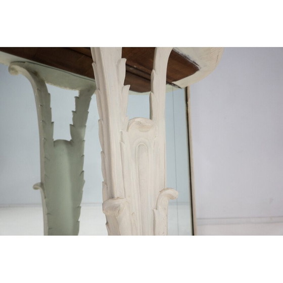 Image 1 of Miroir console vintage en bois et verre, Italie 1940s