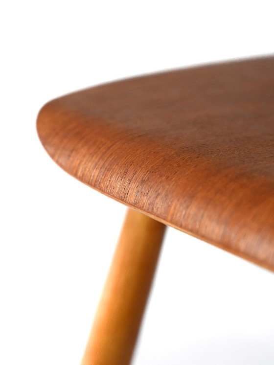 Image 1 of Chaise suédoise vintage 'Pinnstol' des années 1960 - Assise en teck et structure en hêtre