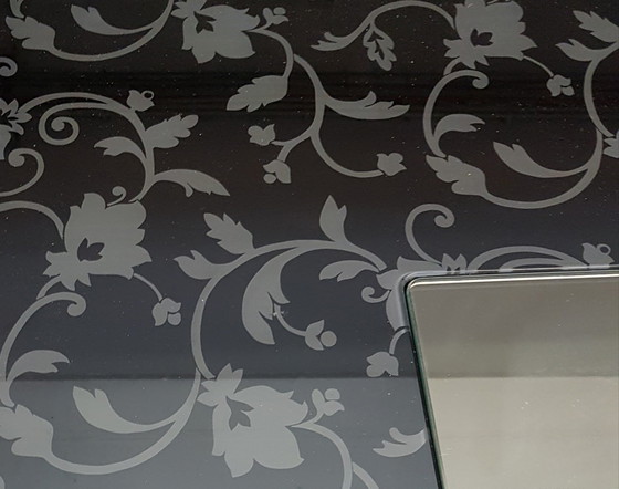 Image 1 of Miroir mural Xl Design avec cadre gravé