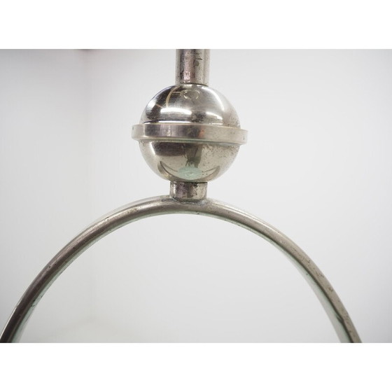 Image 1 of Lustre Art Déco vintage en chrome et verre vert clair, 1930