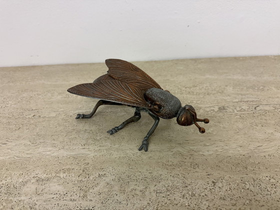 Image 1 of Cendrier vintage en métal en forme de mouche, 1970S