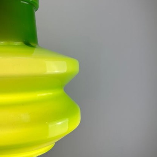 Lampe pendante Peill And Putzler - Verre vert rare - 1960