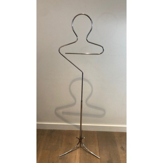 Image 1 of Table de nuit vintage chromée, France 1970