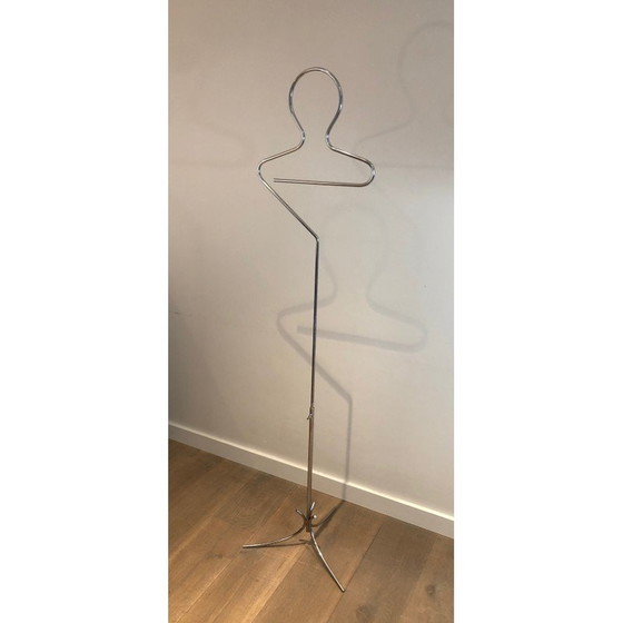 Image 1 of Table de nuit vintage chromée, France 1970