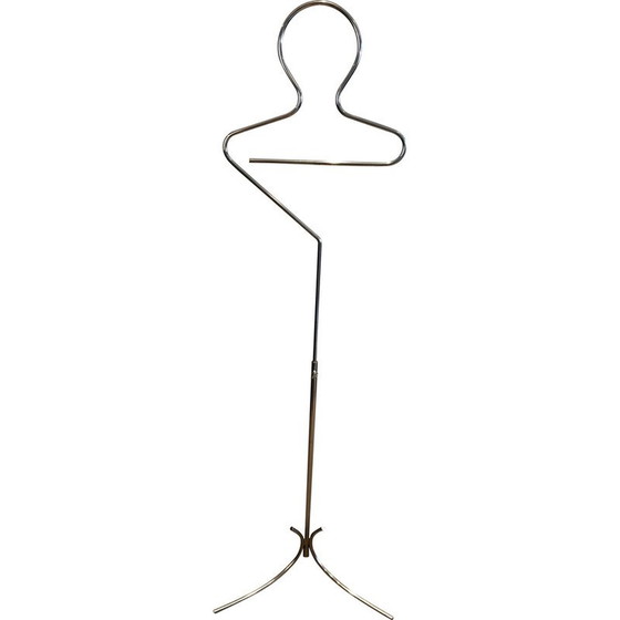 Image 1 of Table de nuit vintage chromée, France 1970