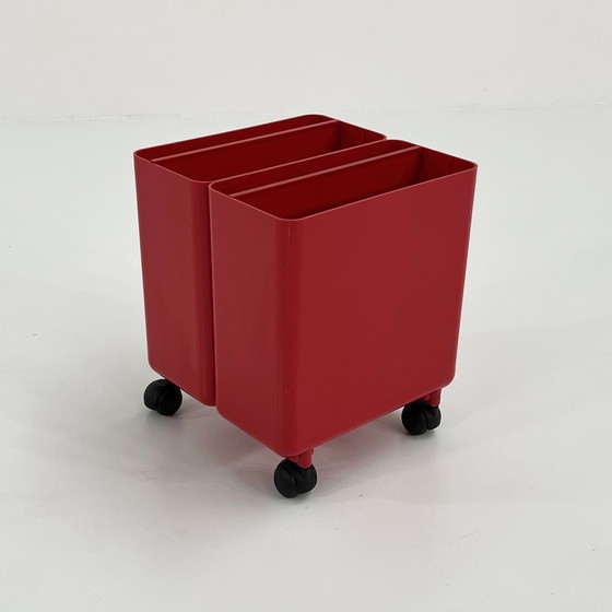 Image 1 of Porte-dossier rouge à roulettes par Georges Coslin pour Longato, 1960S