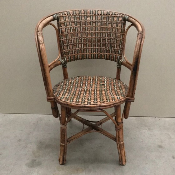 Image 1 of Fauteuil d'enfant en bambou vintage 1930