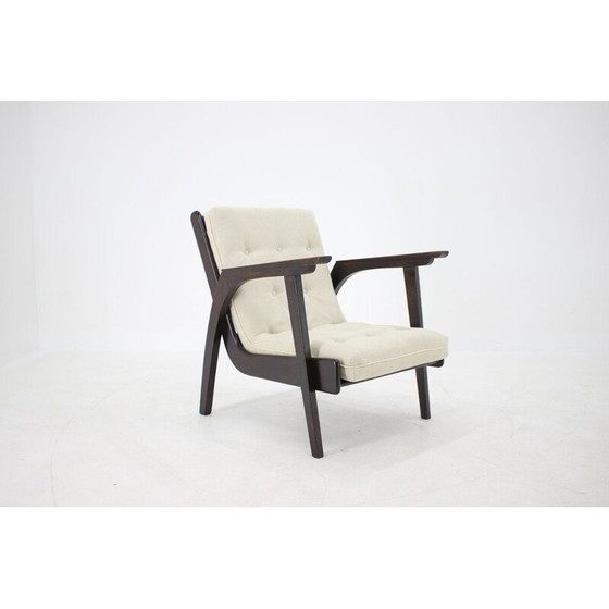 Image 1 of Fauteuil vintage en bois de chêne, Tchécoslovaquie, années 1960