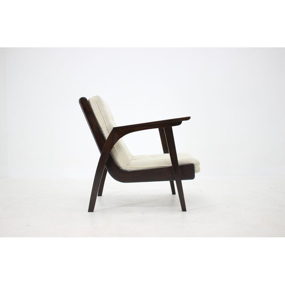 Image 1 of Fauteuil vintage en bois de chêne, Tchécoslovaquie, années 1960