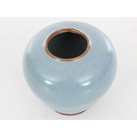 Image 1 of Vase vintage scandinave en céramique bleu clair, 1960