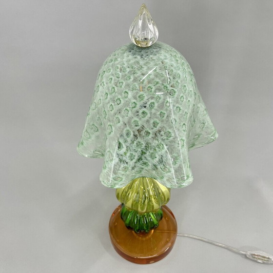 Image 1 of Lampe de table italienne vintage en verre de Murano, 1990