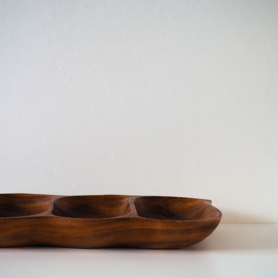 Image 1 of Plat de service en bois des années 1960