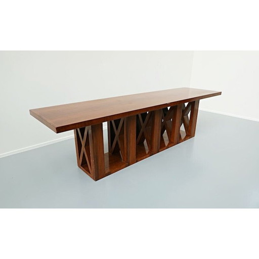 Paire de consoles vintage en noyer, Italie 1940