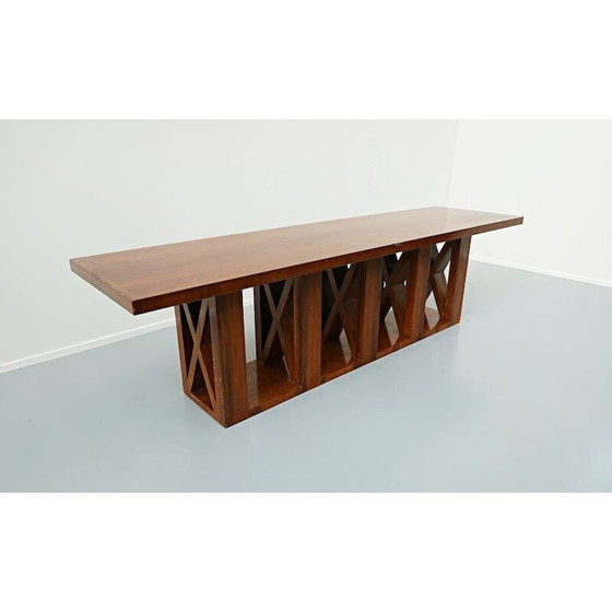 Image 1 of Paire de consoles vintage en noyer, Italie 1940