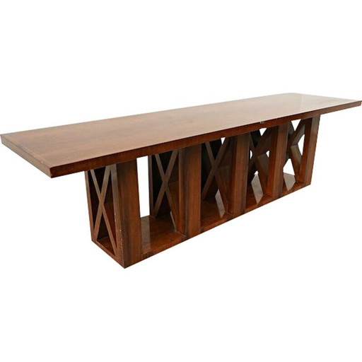 Paire de consoles vintage en noyer, Italie 1940