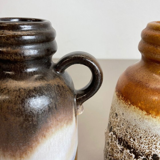 Image 1 of Ensemble de 3 vases "413-20" en lave grasse de Scheurich, Allemagne, années 1970