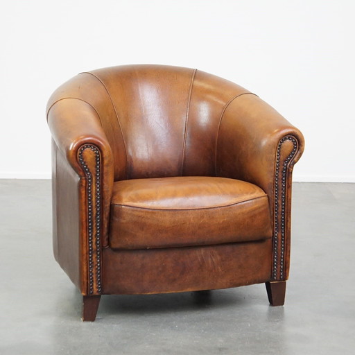 Fauteuil club en peau de mouton