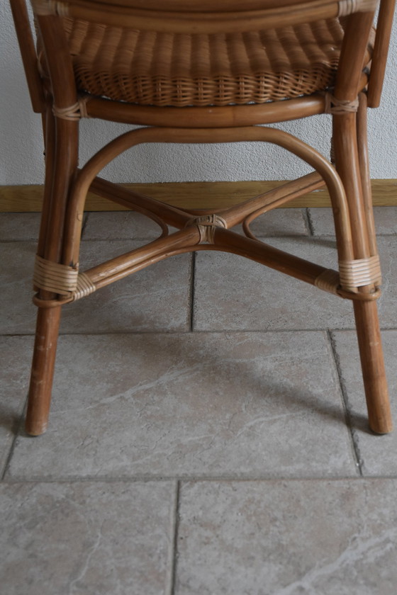 Image 1 of Chaise en osier et rotin