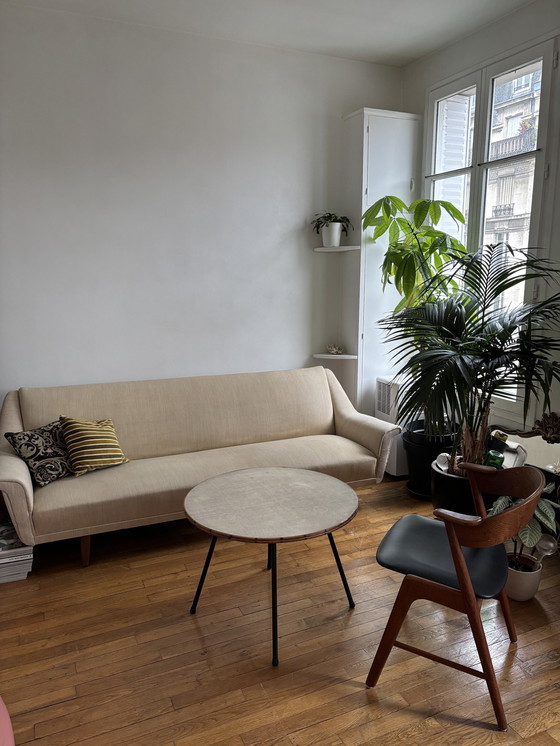 Image 1 of Canapé En Toile De Laine Beige