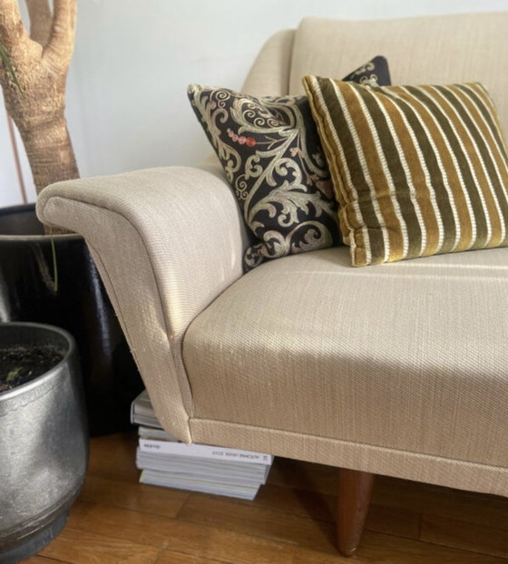 Image 1 of Canapé En Toile De Laine Beige